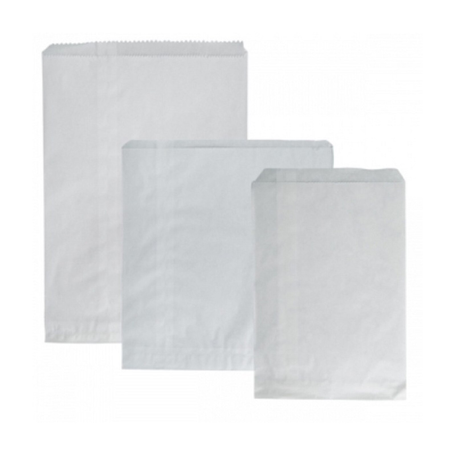4 Long White Bags 500