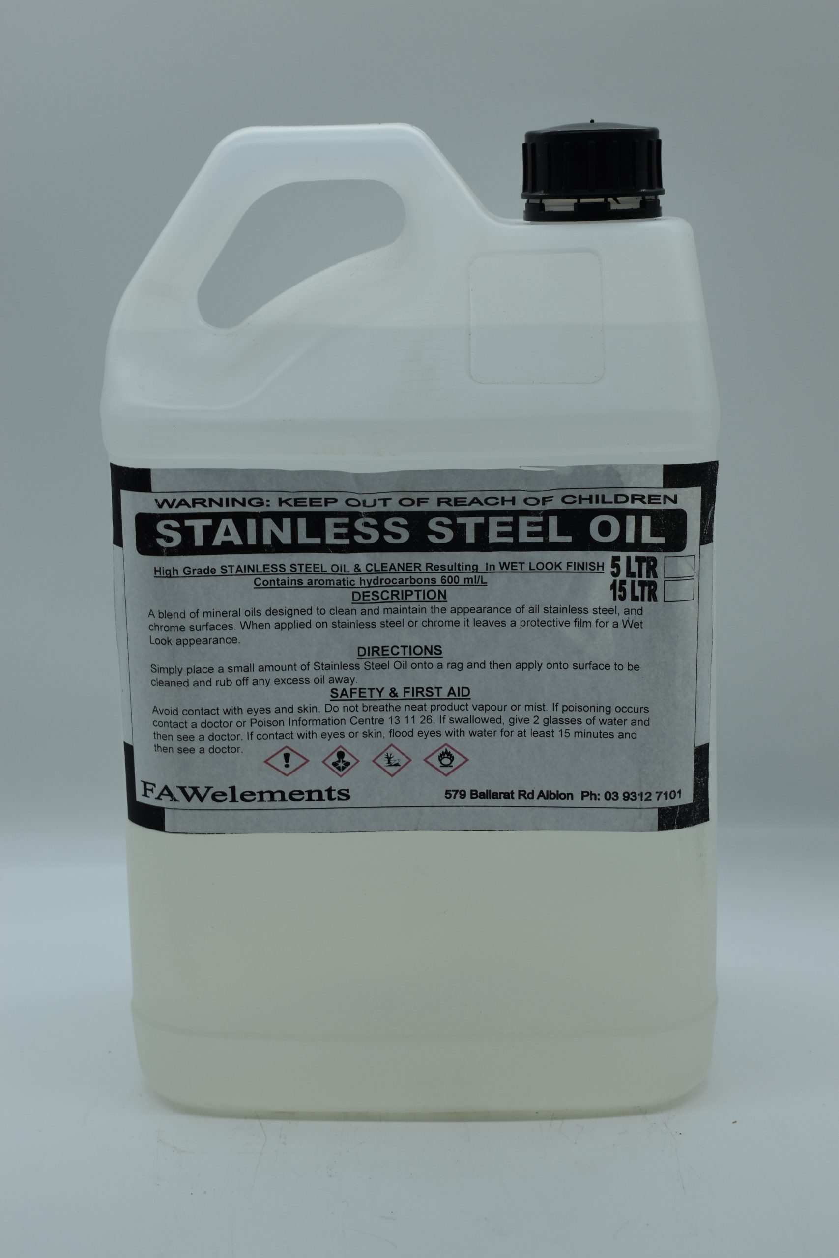 Stainless Steel Oil 5lt
