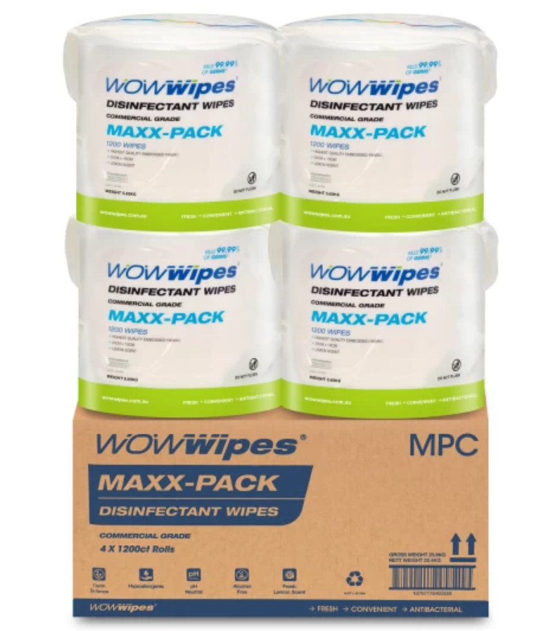 Refills Antibacterial Surface Wipes x 4 Rolls