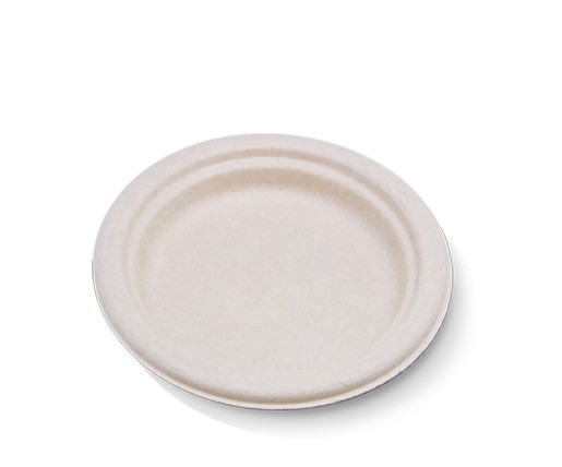 9" Round Bamboo Plate (Brown)
