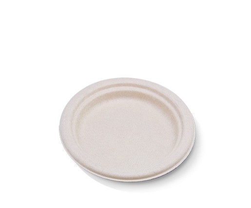 7" Round Bamboo Plate (Brown) 1000pcs/ctn